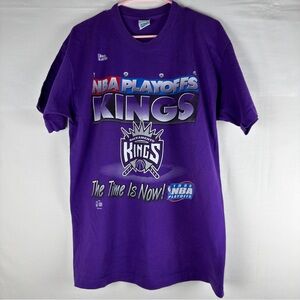 Vintage 1996 Sacramento Kings NBA Playoffs Salem T-Shirt Size Large Made USA